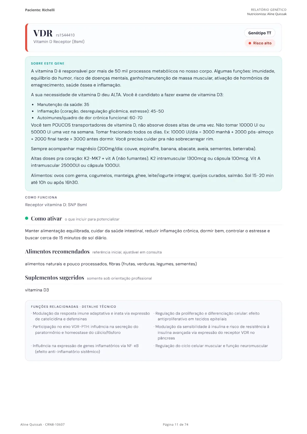 Página 11 do Manual de Instruções genético de modelo