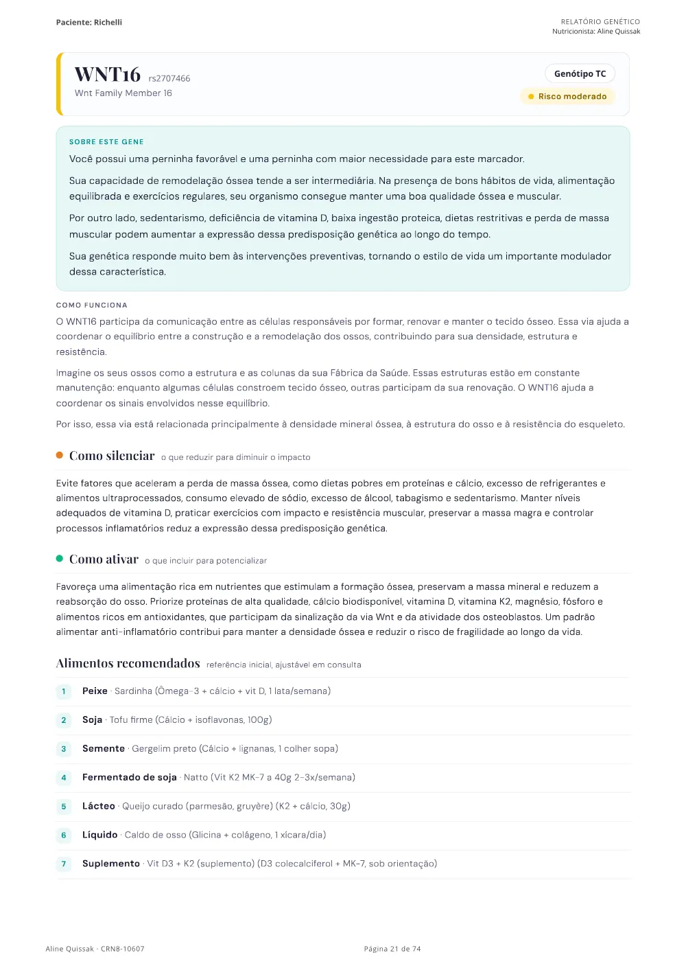 Página 21 do Manual de Instruções genético de modelo