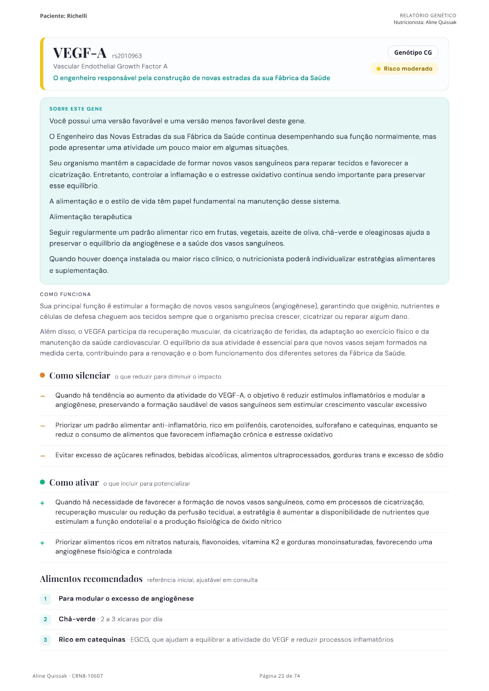 Página 23 do Manual de Instruções genético de modelo