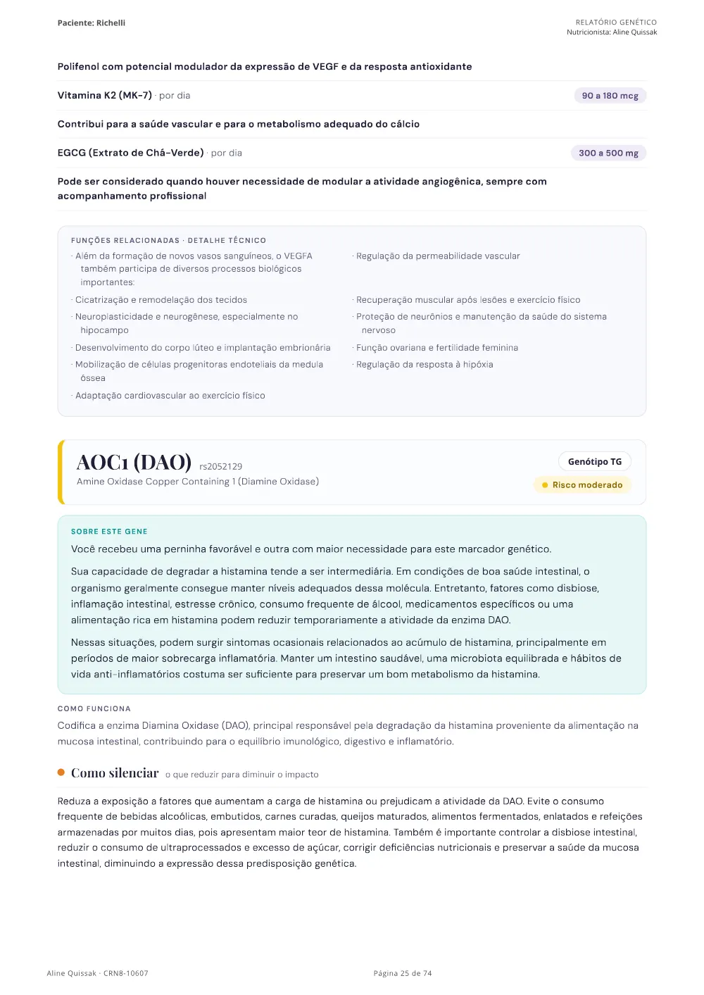 Página 25 do Manual de Instruções genético de modelo