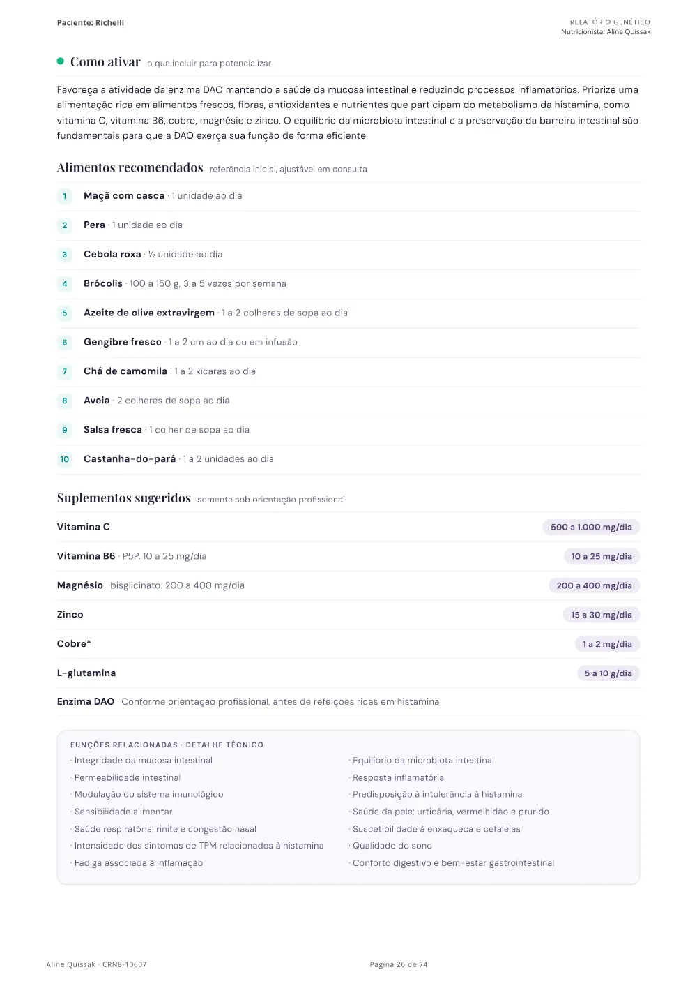 Página 26 do Manual de Instruções genético de modelo