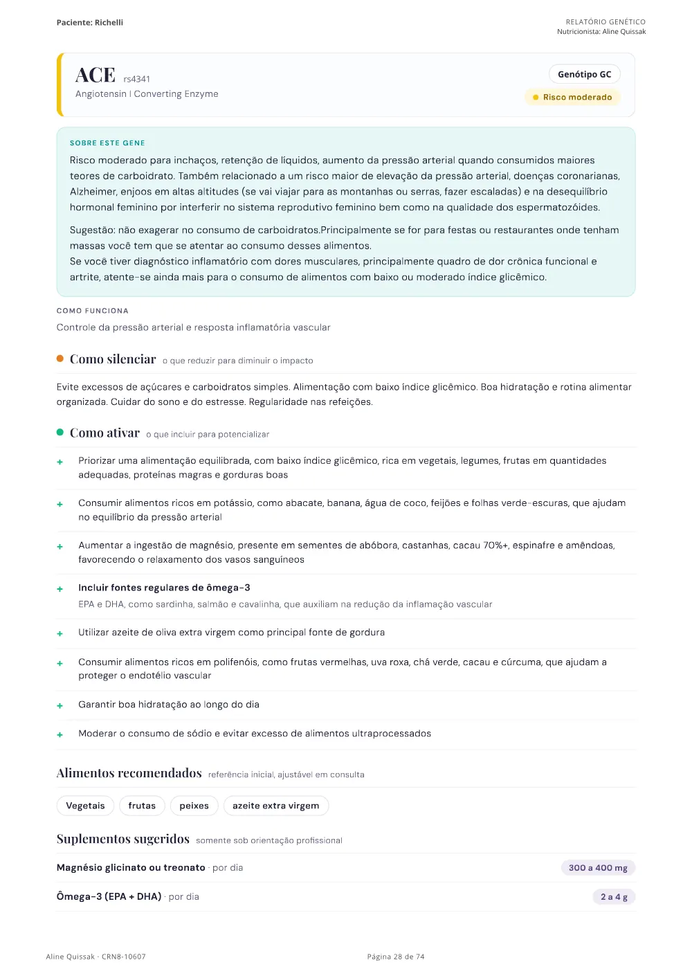 Página 28 do Manual de Instruções genético de modelo