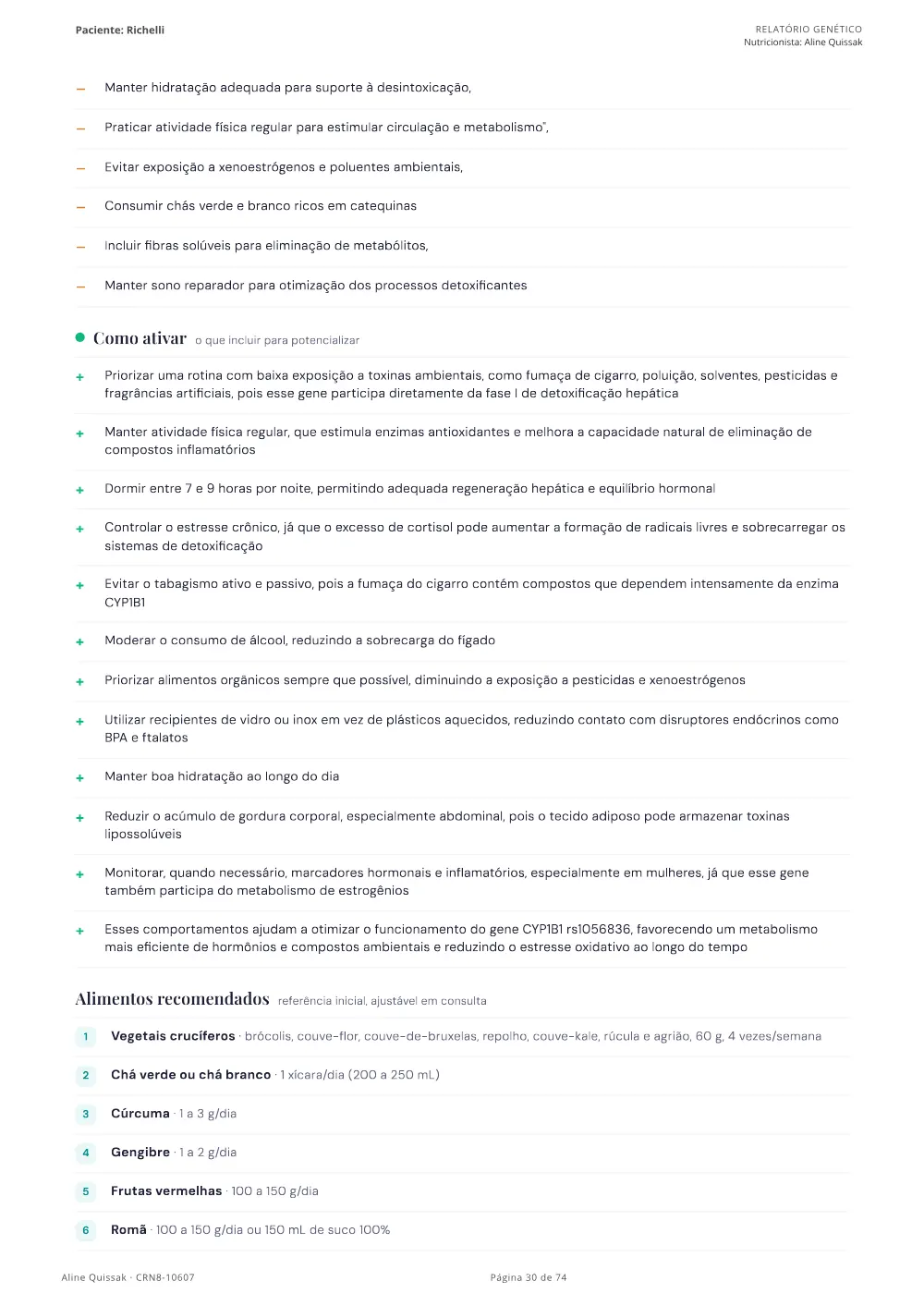 Página 30 do Manual de Instruções genético de modelo