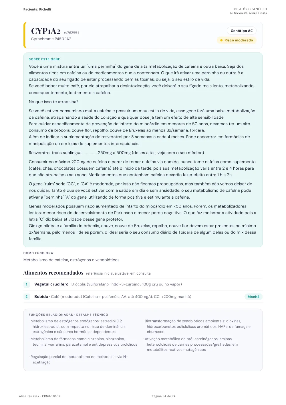 Página 34 do Manual de Instruções genético de modelo