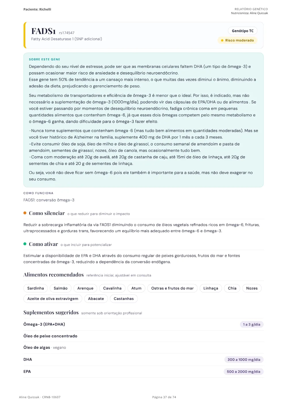 Página 37 do Manual de Instruções genético de modelo