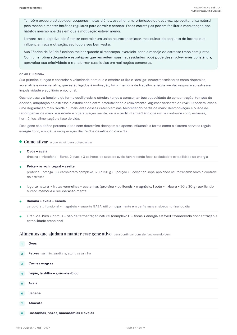 Página 47 do Manual de Instruções genético de modelo