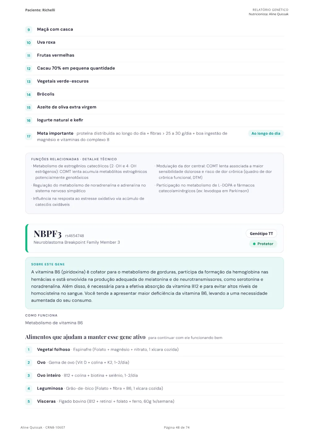 Página 48 do Manual de Instruções genético de modelo