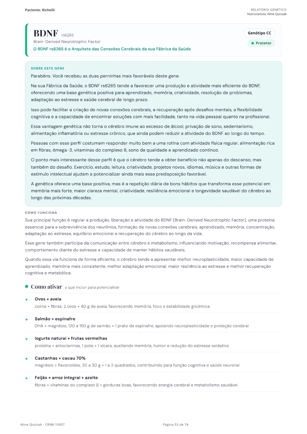 Página 53 do Manual de Instruções genético de modelo