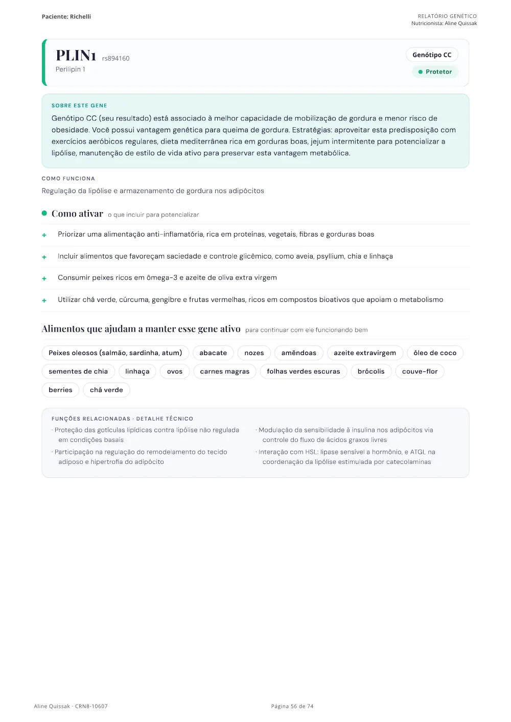 Página 56 do Manual de Instruções genético de modelo