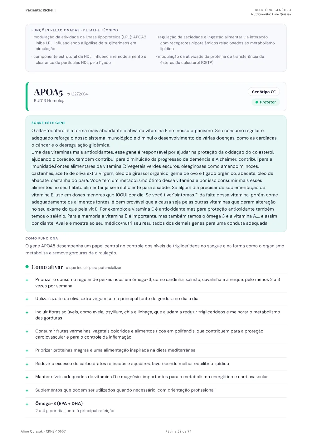 Página 59 do Manual de Instruções genético de modelo