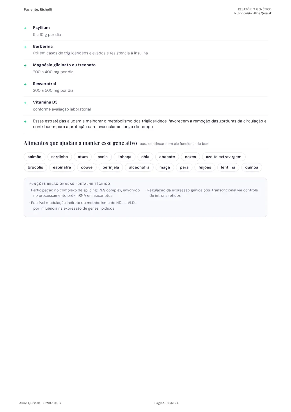 Página 60 do Manual de Instruções genético de modelo