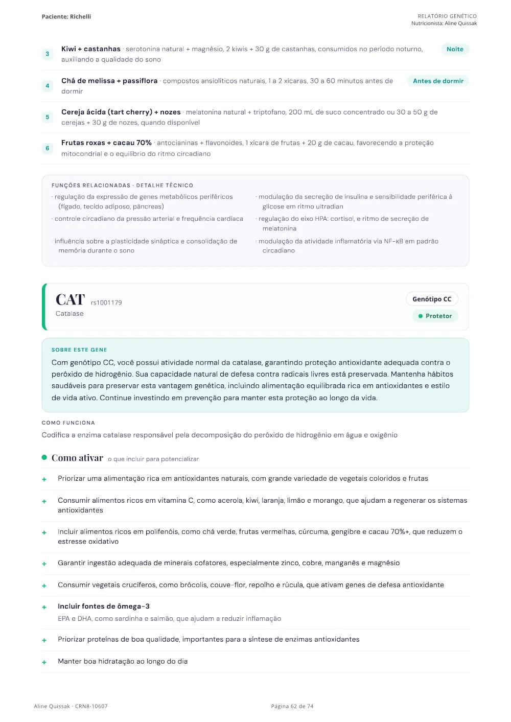 Página 62 do Manual de Instruções genético de modelo